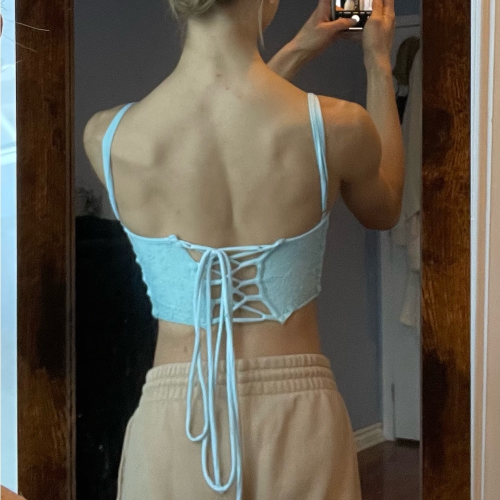 Corset Top Light Blue - Picture 3 of 4